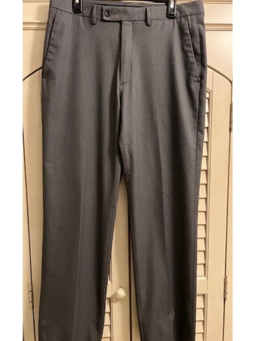 Haggar Mens Dress Pants Grey Expandomatic Classic Fit Stretch 34 X 32